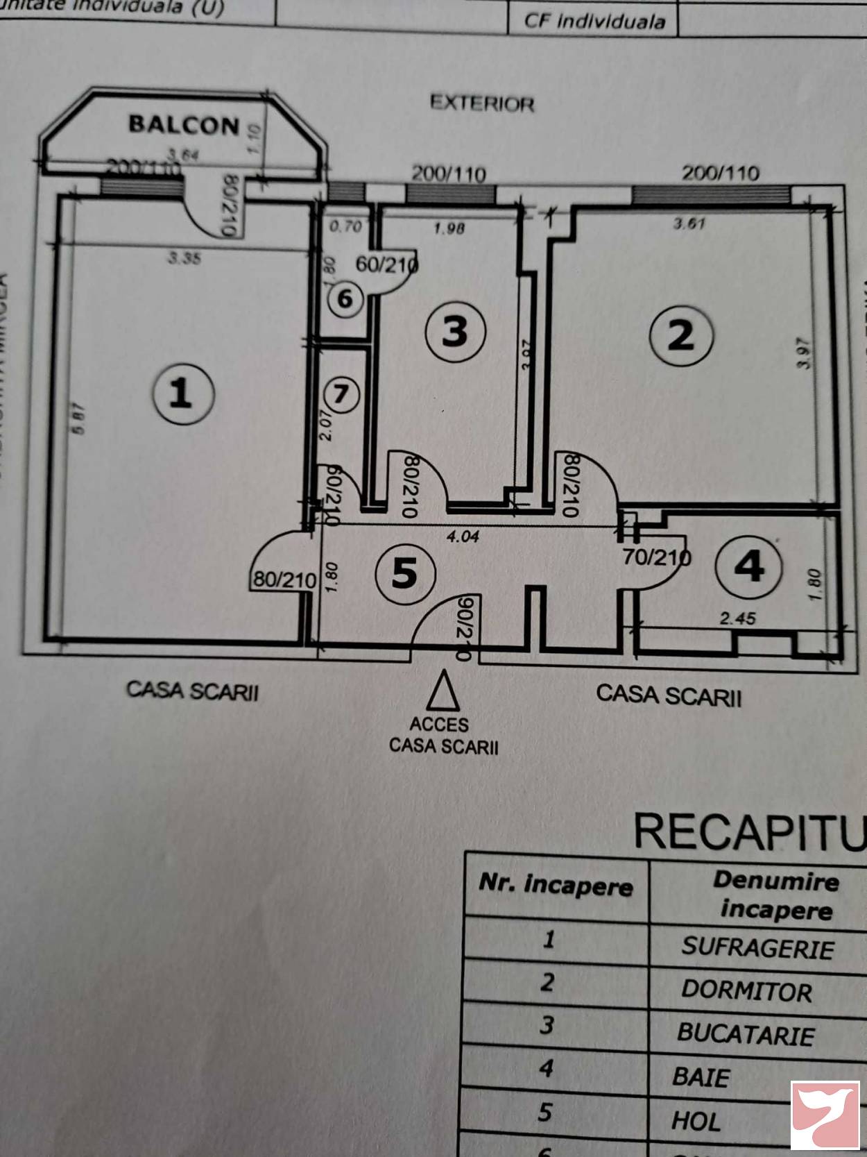 Vanzare apartament  2 CAMERE in Bacău, 59 mp