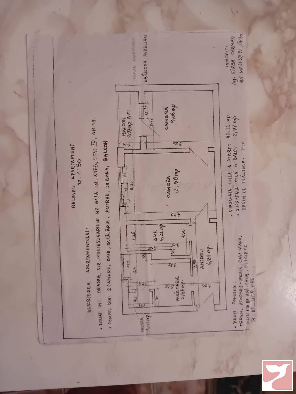 Vanzare apartament  2 CAMERE in Oradea, 42 mp