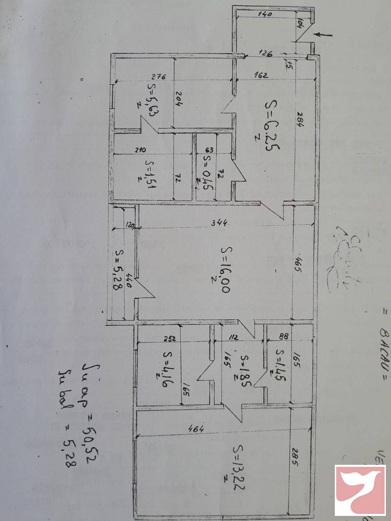Vanzare apartament  2 CAMERE in Bacău, 50 mp