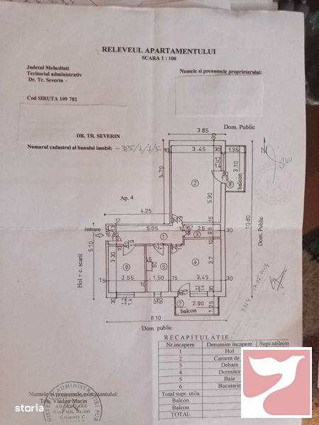 Vanzare apartament  2 CAMERE in Drobeta-Turnu Severin, Centru, 53 mp