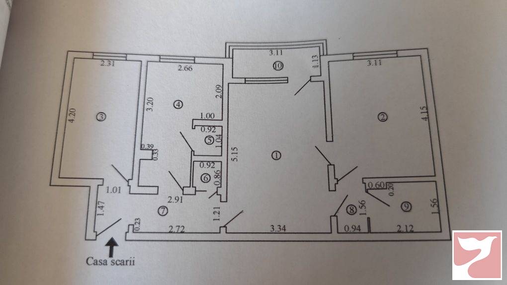 Vanzare apartament  3 CAMERE in Galaţi, Micro 19, 61 mp