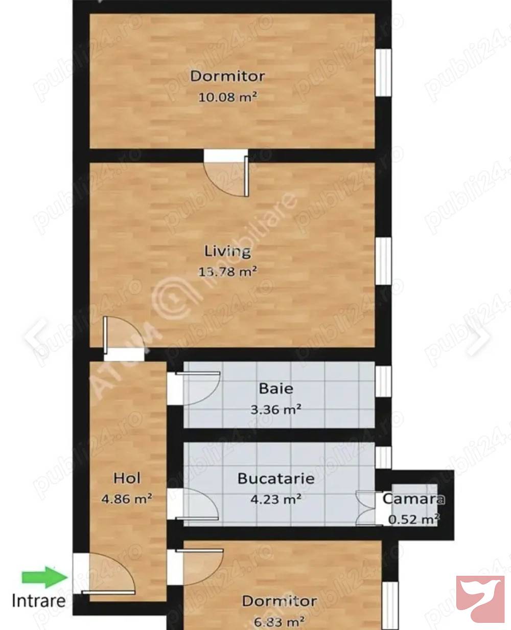 Inchiriere apartament  3 CAMERE in Sibiu, 70 mp
